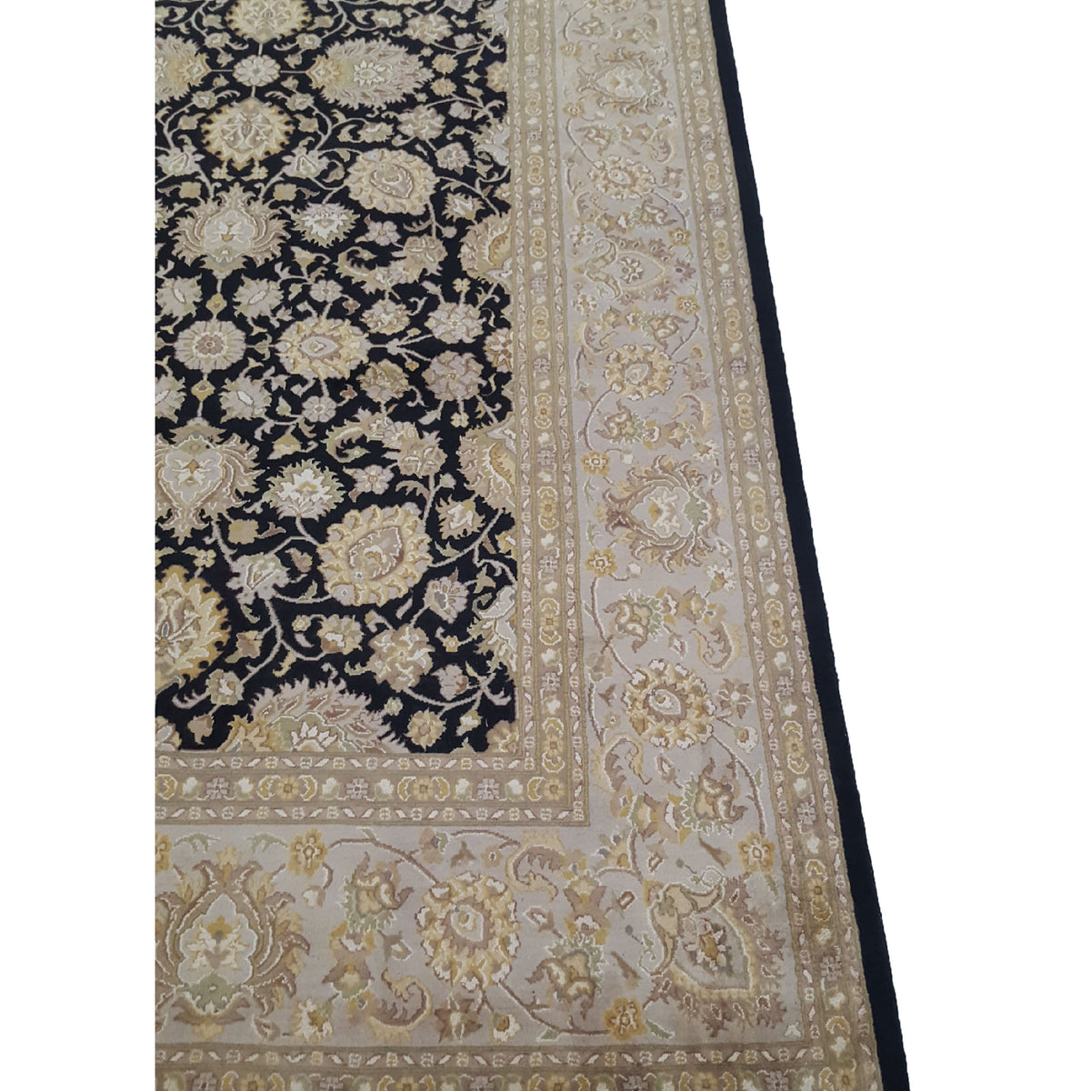 Pacific Kashan-Pk 17059 Black Beige Traditional Hand Knotted Rug