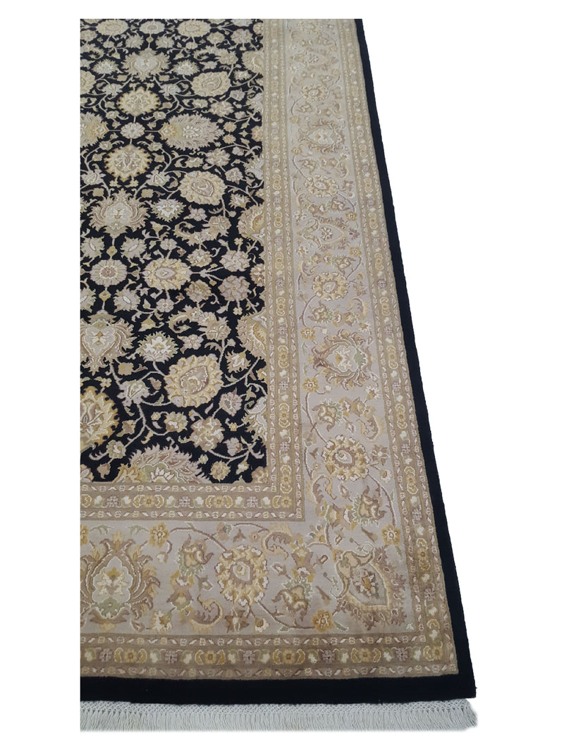 Pacific Kashan-Pk 17059 Black Beige Traditional Hand Knotted Rug