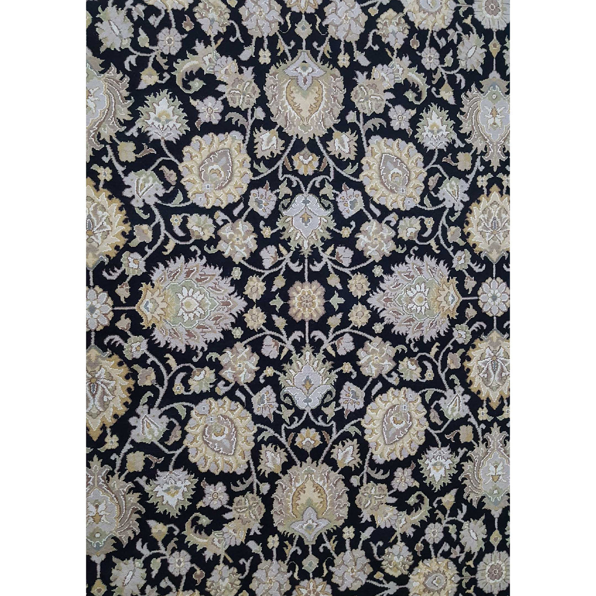 Pacific Kashan-Pk 17059 Black Beige Traditional Hand Knotted Rug