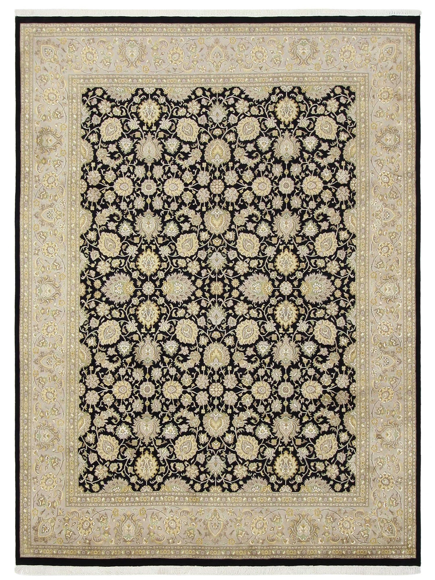 Pacific Kashan-Pk  Black Beige Traditional