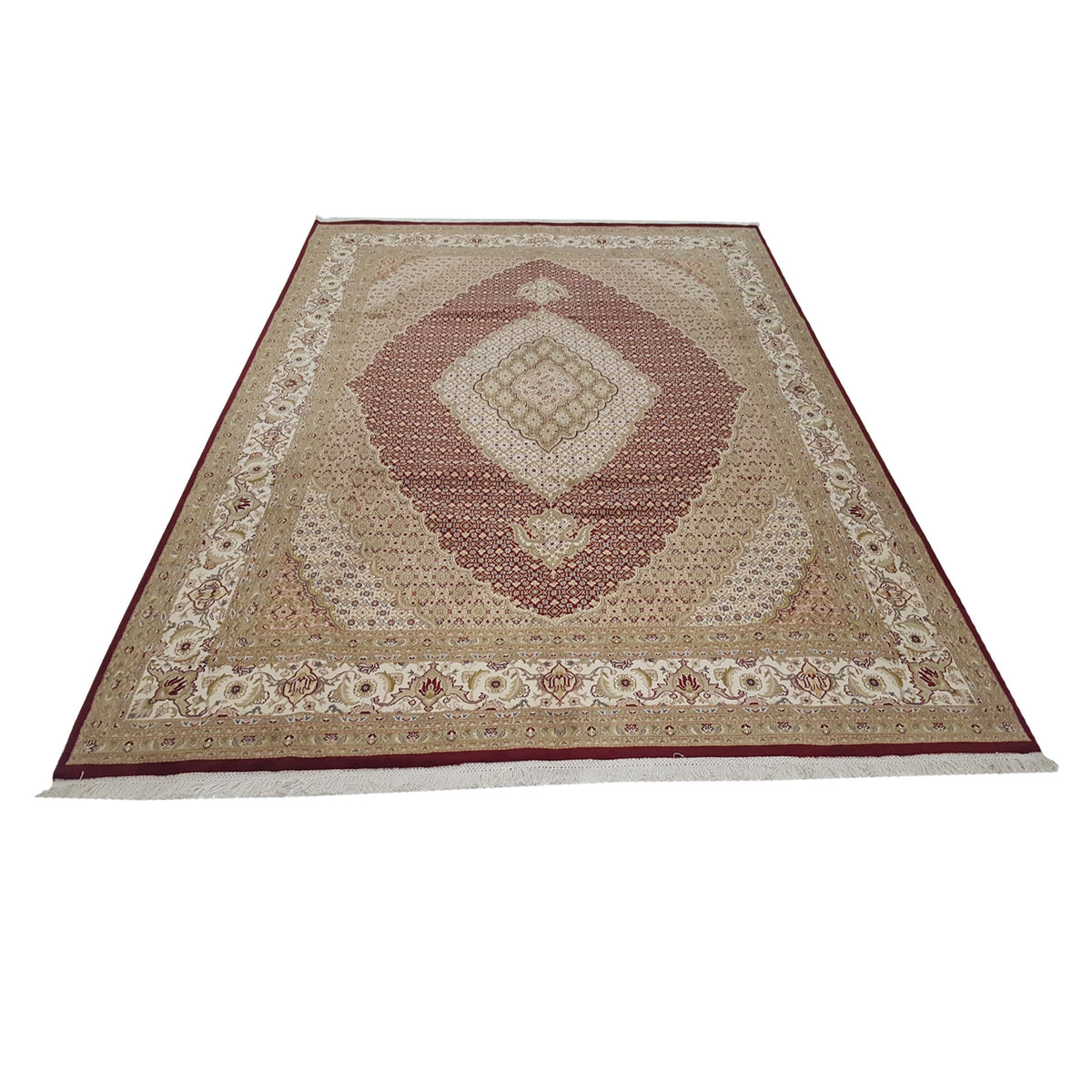 Pacific Tabriz-Pk 17060 Red Ivory Traditional Hand Knotted Rug
