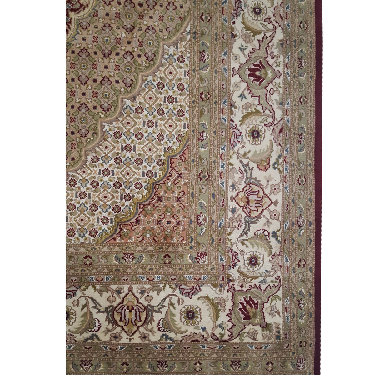 Pacific Tabriz-Pk 17060 Red Ivory Traditional Hand Knotted Rug