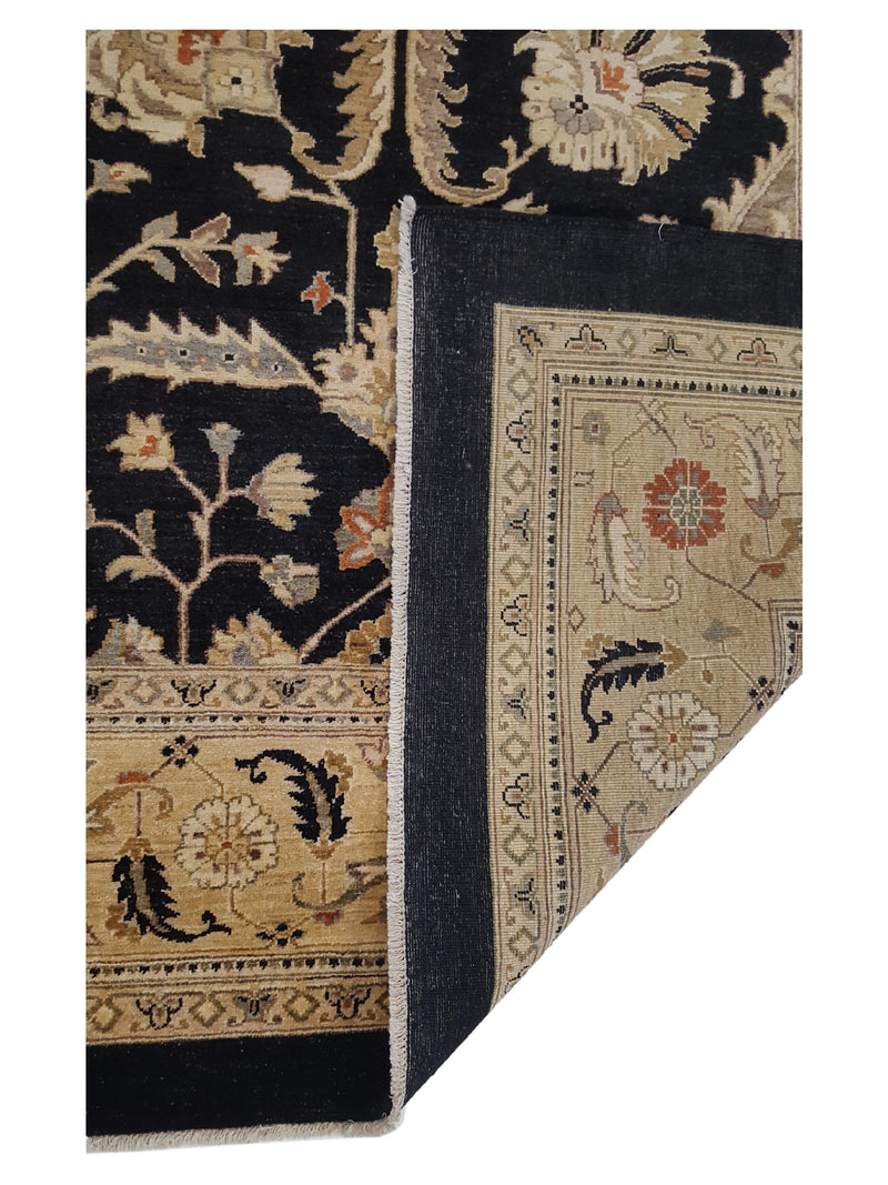 Pacific Farahan 17063 Black Beige Traditional Hand Knotted Rug