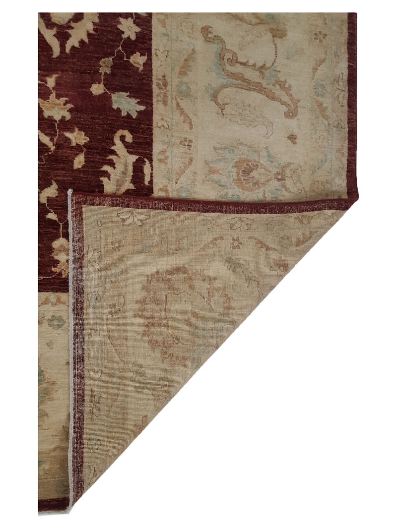Pacific Farahan 17065 Burgundy Ivory Traditional Hand Knotted Rug