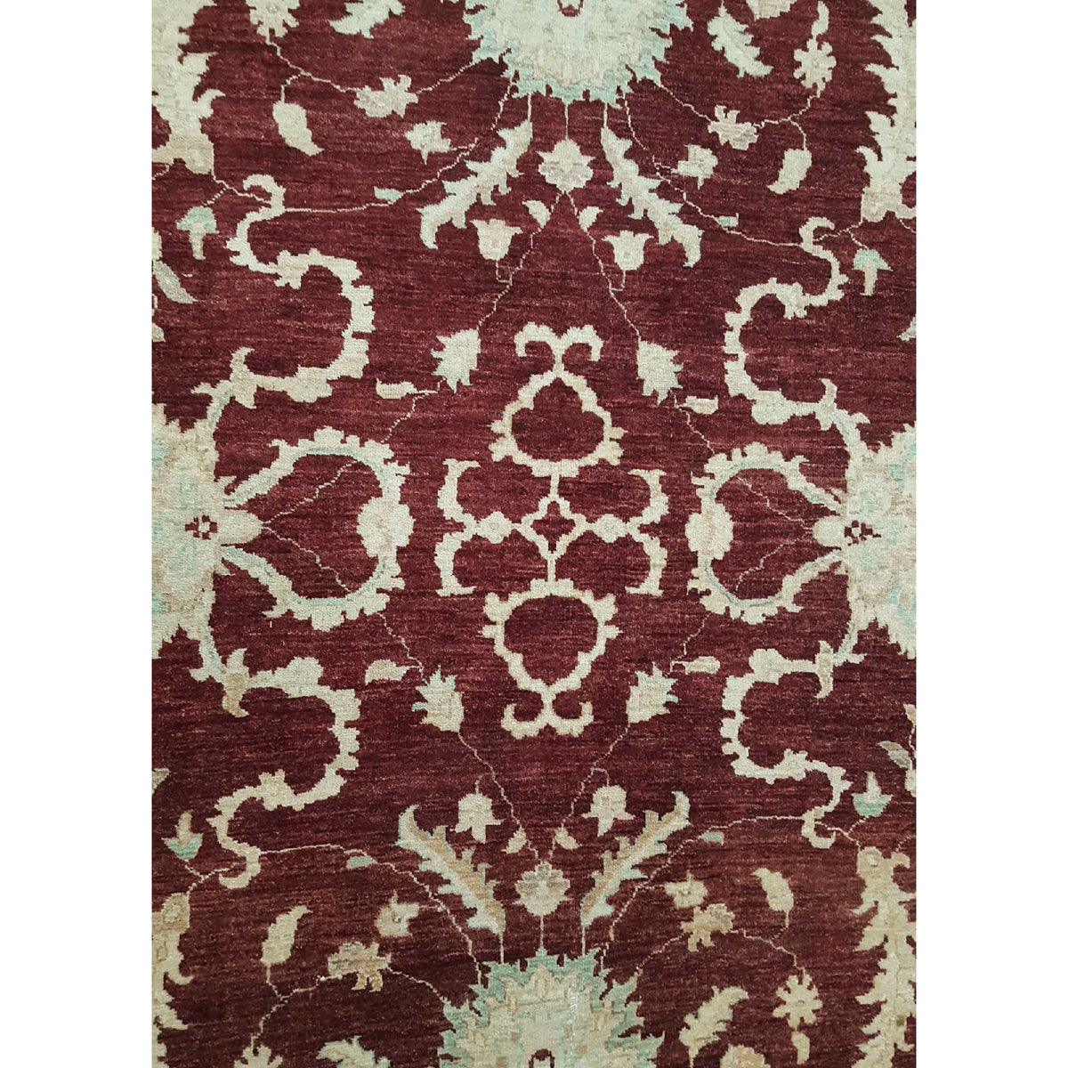 Pacific Farahan 17065 Burgundy Ivory Traditional Hand Knotted Rug