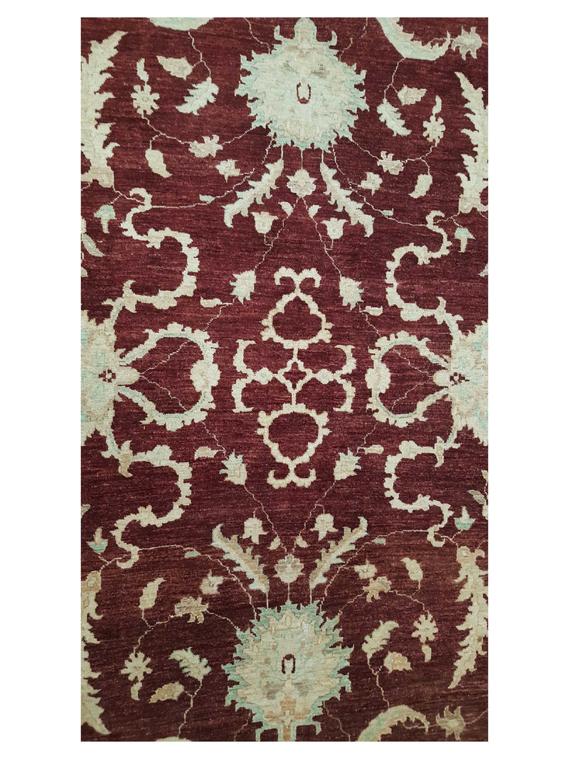 Pacific Farahan 17065 Burgundy Ivory Traditional Hand Knotted Rug