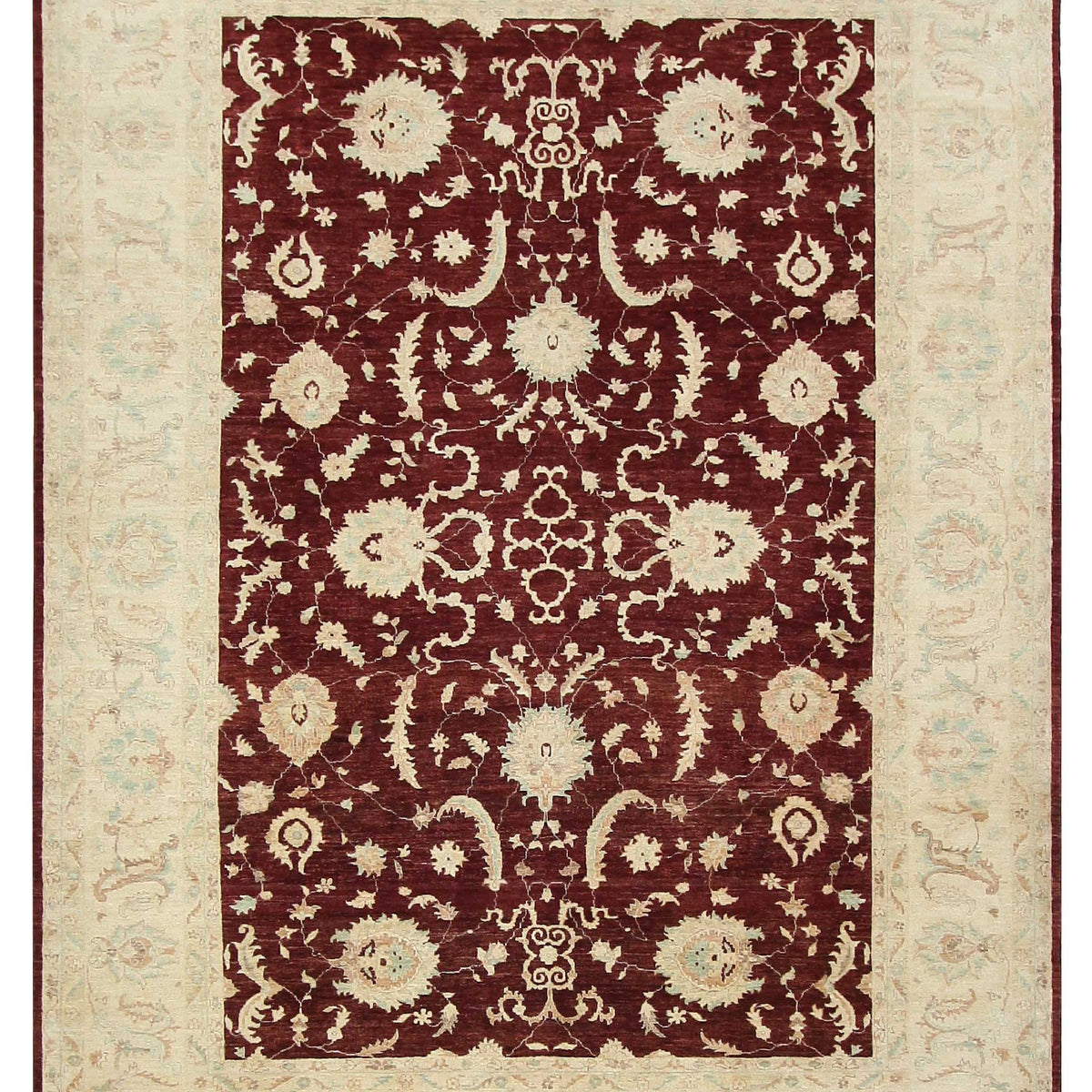 Pacific Farahan  Burgundy Ivory Traditional
