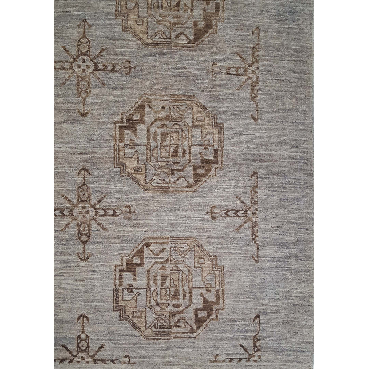 Pacific Tekke 17068 Grey Grey Transitional Hand Knotted Rug