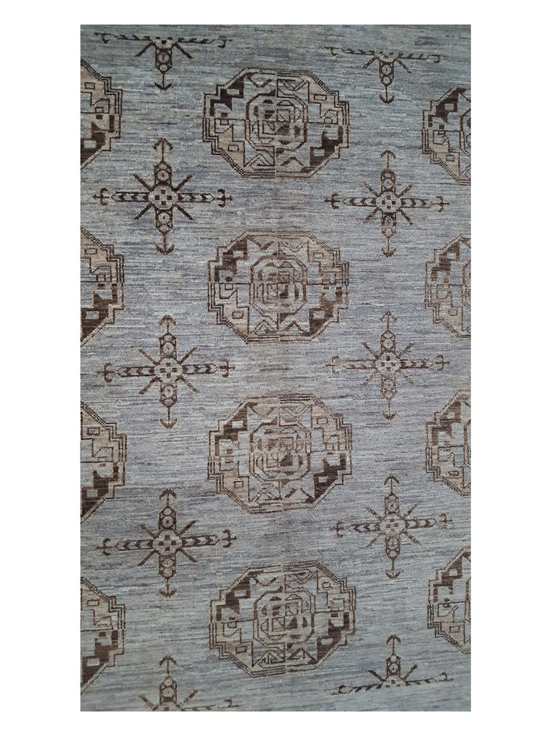 Pacific Tekke 17068 Grey Grey Transitional Hand Knotted Rug
