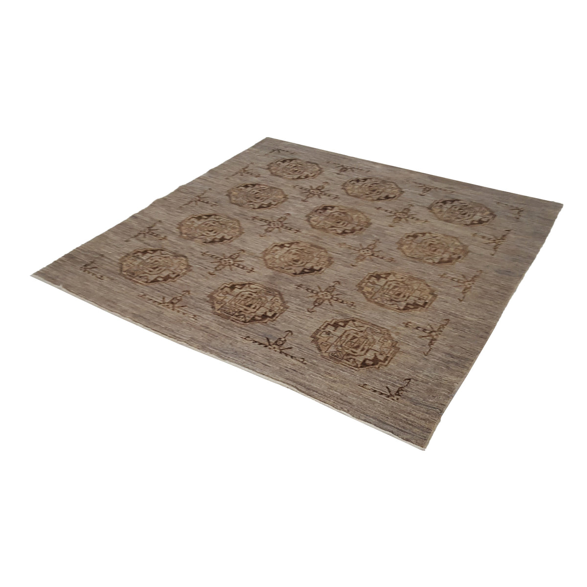 Pacific Tekke 17068 Grey Grey Transitional Hand Knotted Rug
