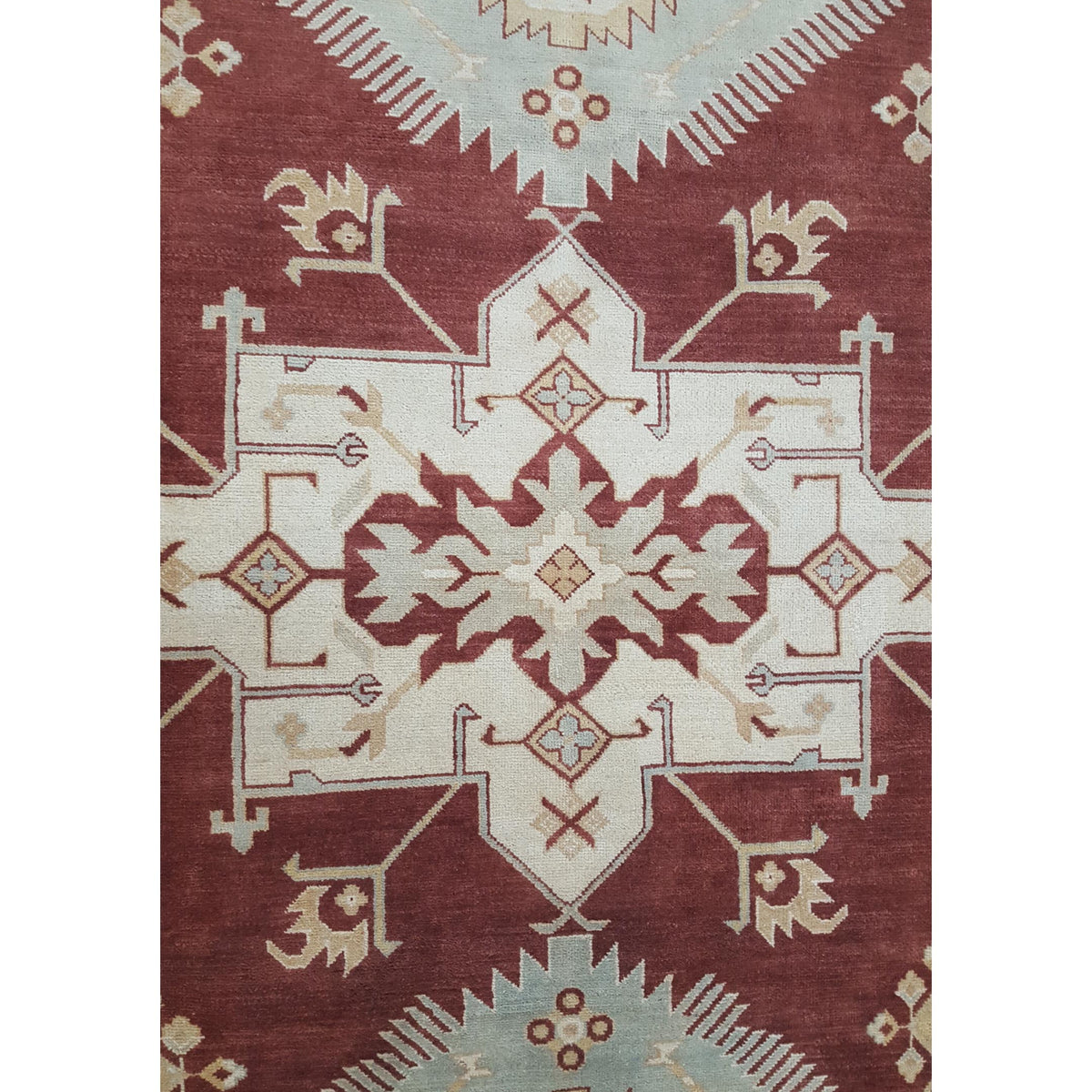 Pacific Kazak 17078 Brown Ivory Traditional Hand Knotted Rug