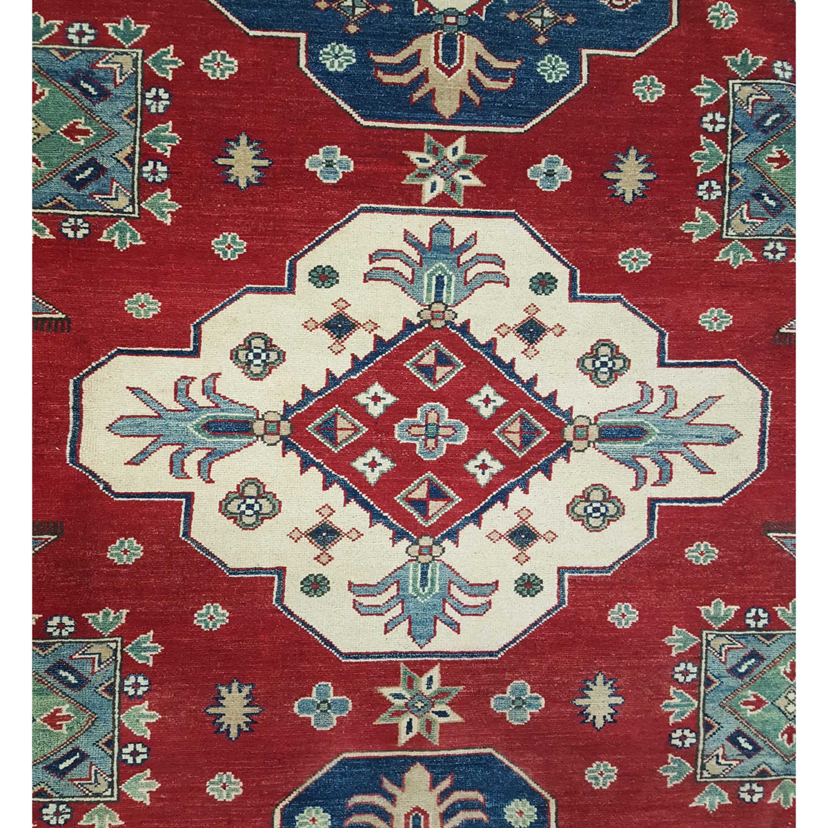 Pacific Kazak 17080 Red Ivory Traditional Hand Knotted Rug