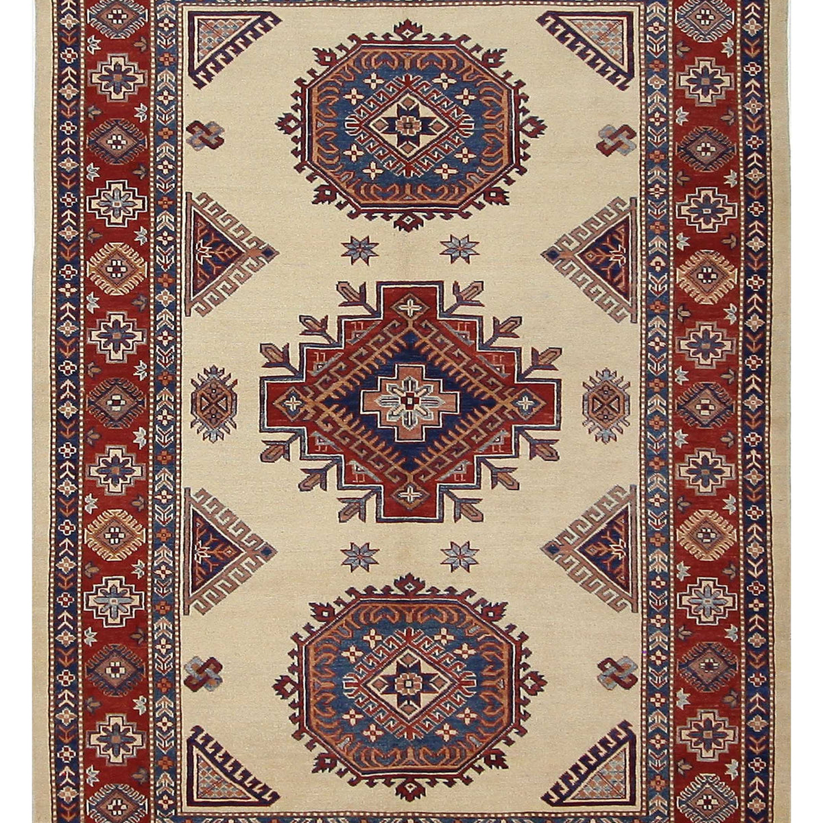 Pacific Kazak  Ivory Red Traditional