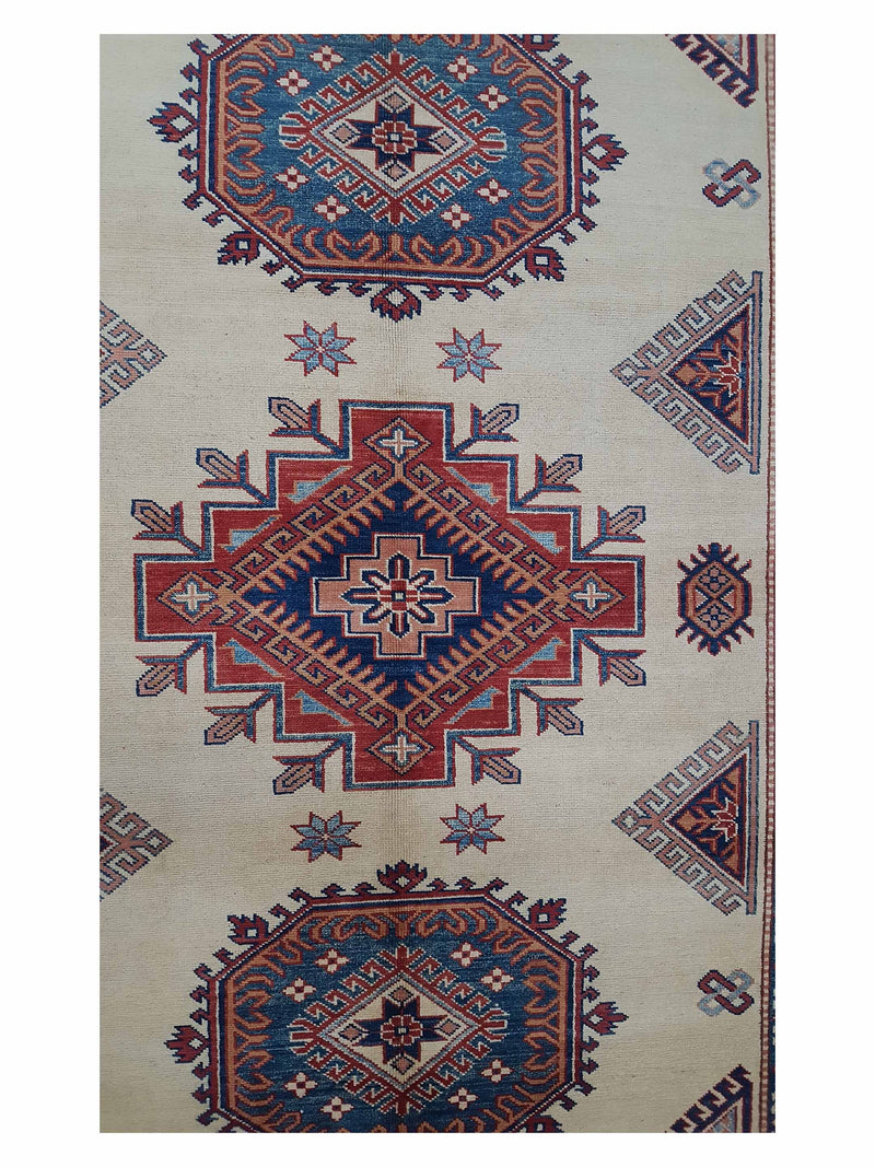 Pacific Kazak 17086 Beige Red Traditional Hand Knotted Rug