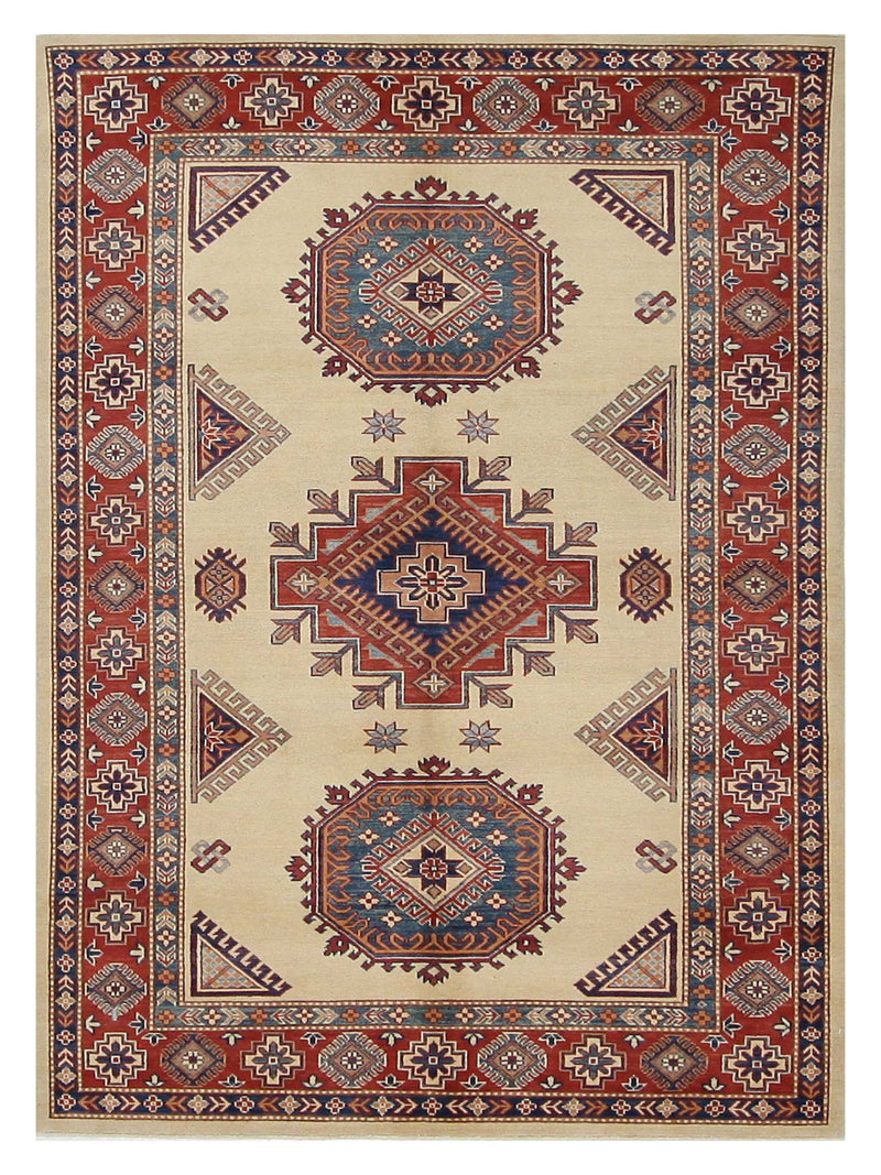 Pacific Kazak  Beige Red Traditional