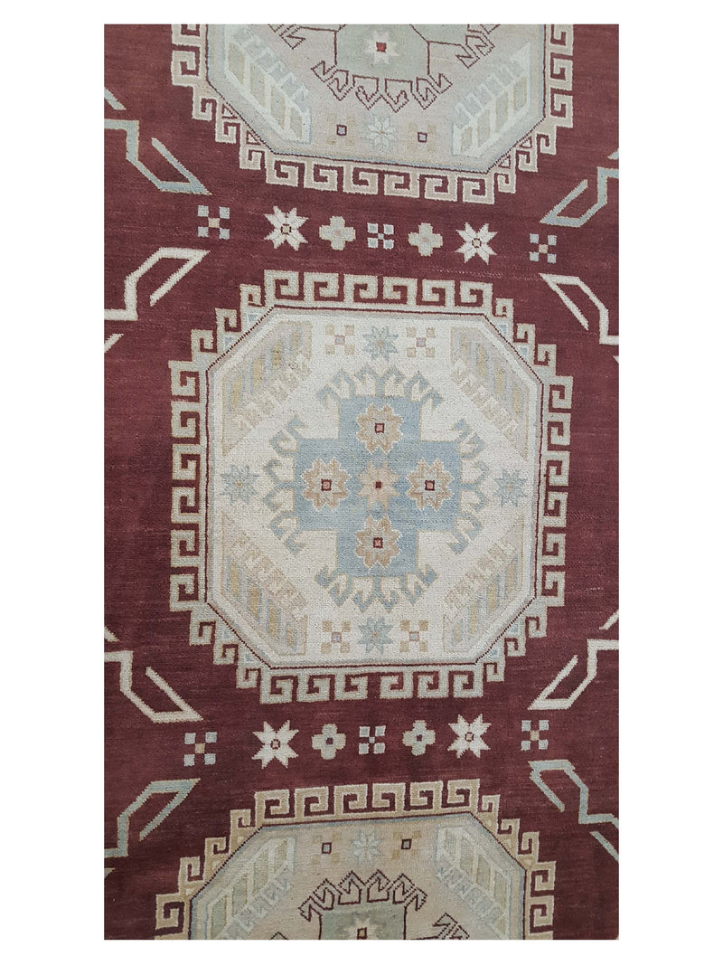 Pacific Kazak 17087 Brown Ivory Traditional Hand Knotted Rug