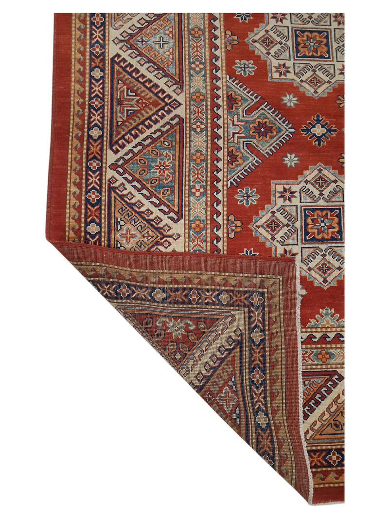 Pacific Kazak 17089 Red Ivory Traditional Hand Knotted Rug