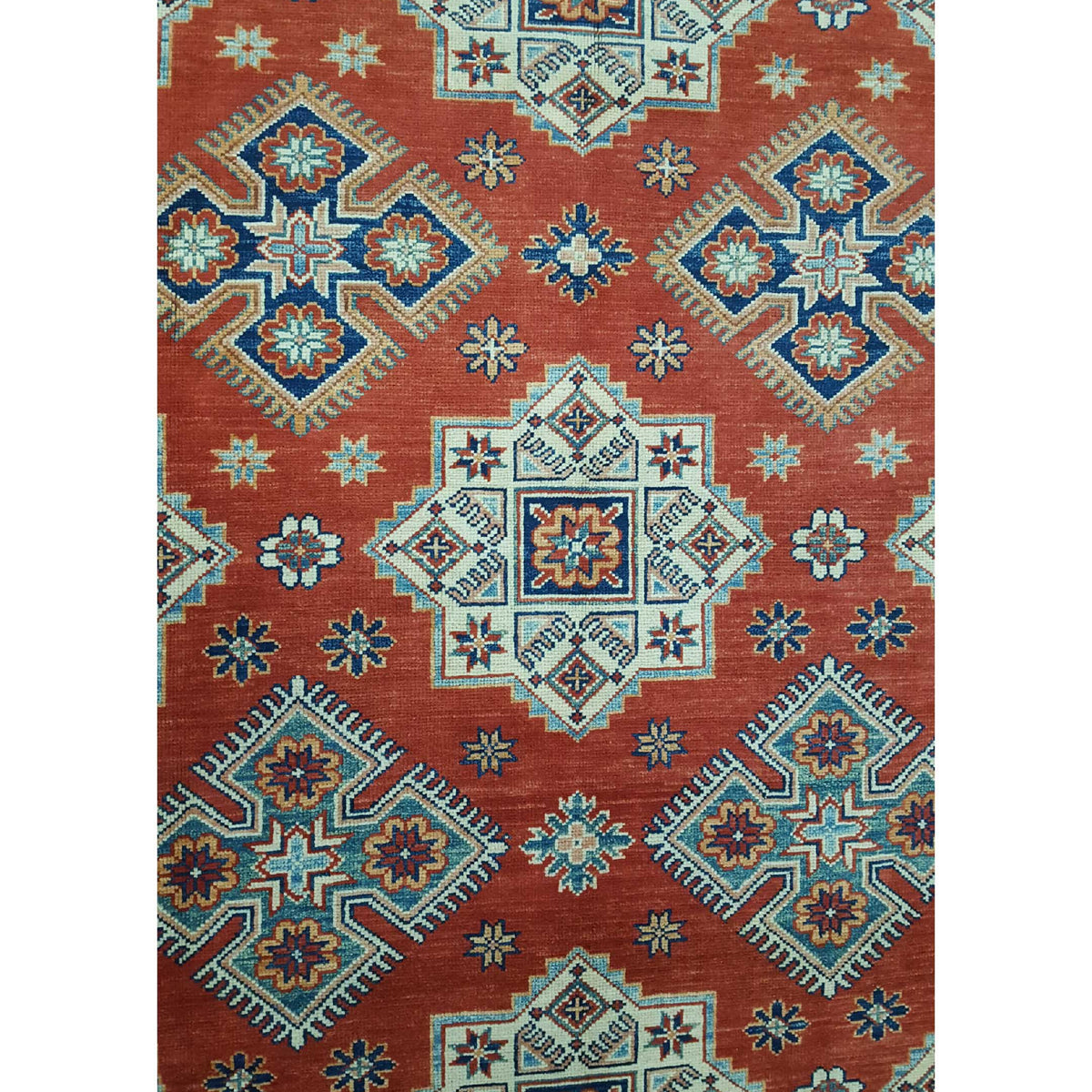 Pacific Kazak 17089 Red Ivory Traditional Hand Knotted Rug