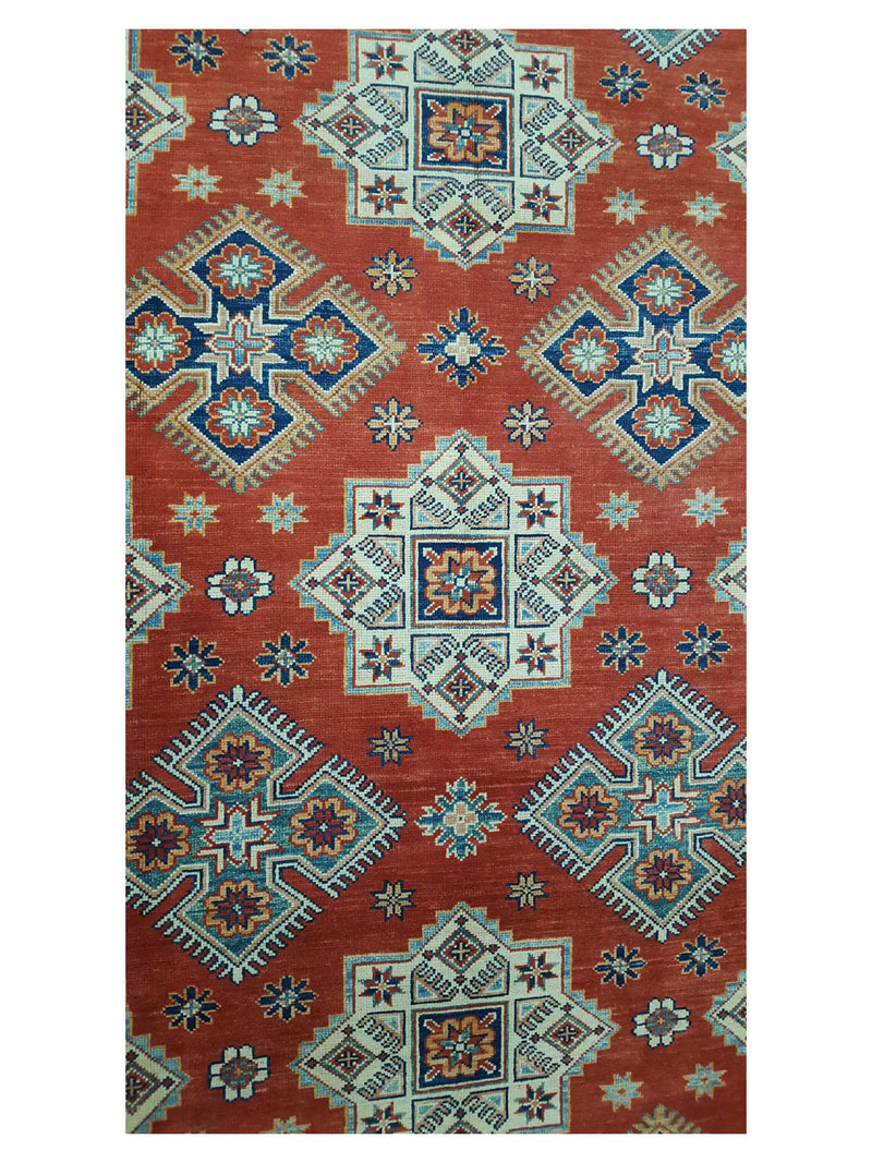 Pacific Kazak 17089 Red Ivory Traditional Hand Knotted Rug