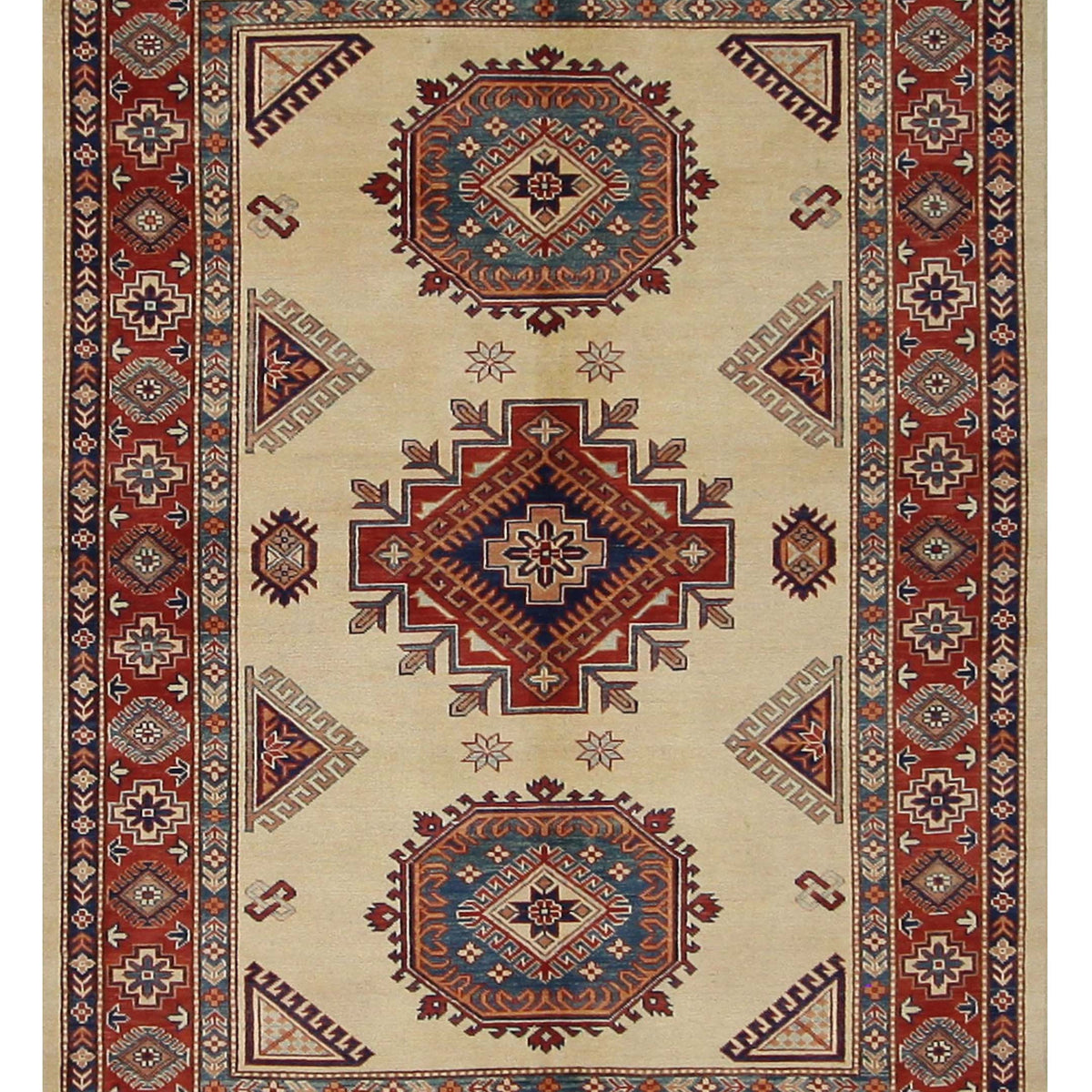 Pacific Kazak  Beige Red Traditional