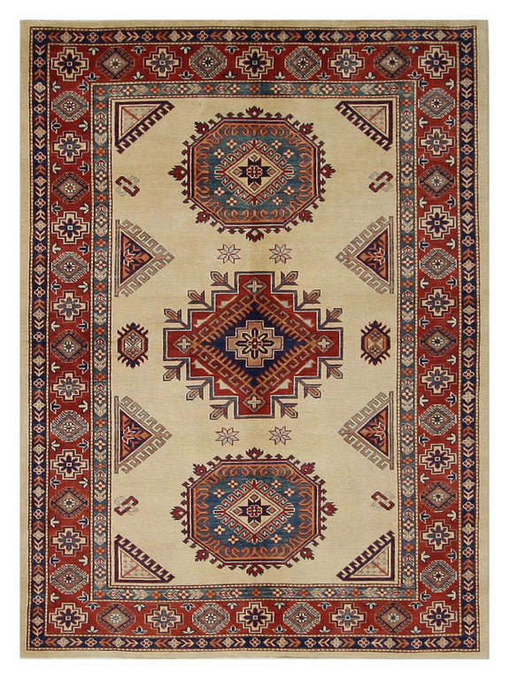 Pacific Kazak  Beige Red Traditional