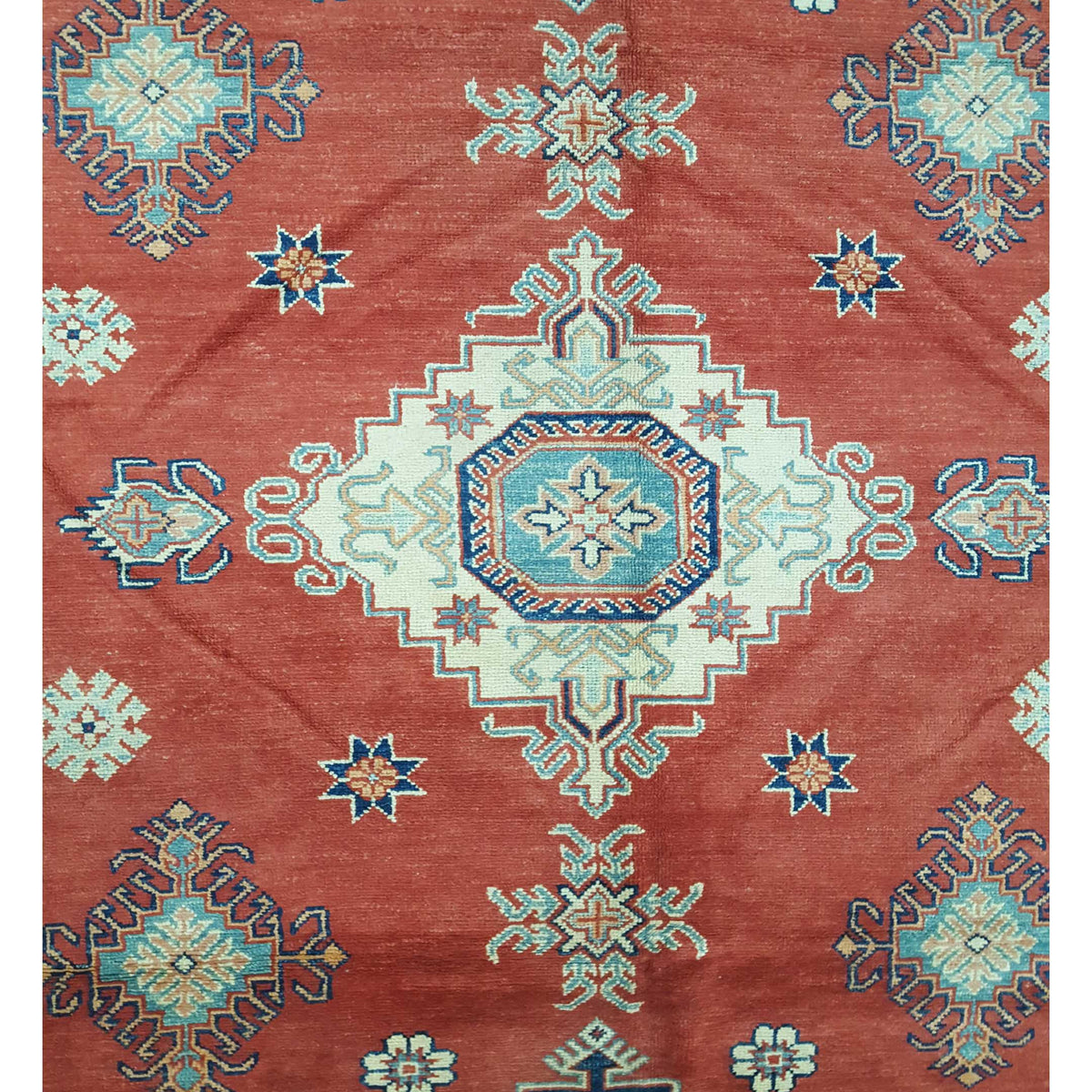 Pacific Kazak 17094 Red Ivory Traditional Hand Knotted Rug