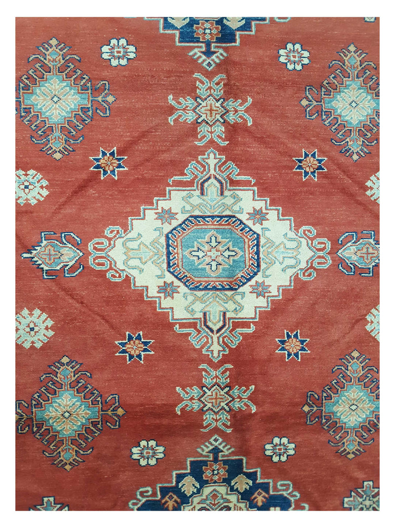 Pacific Kazak 17094 Red Ivory Traditional Hand Knotted Rug