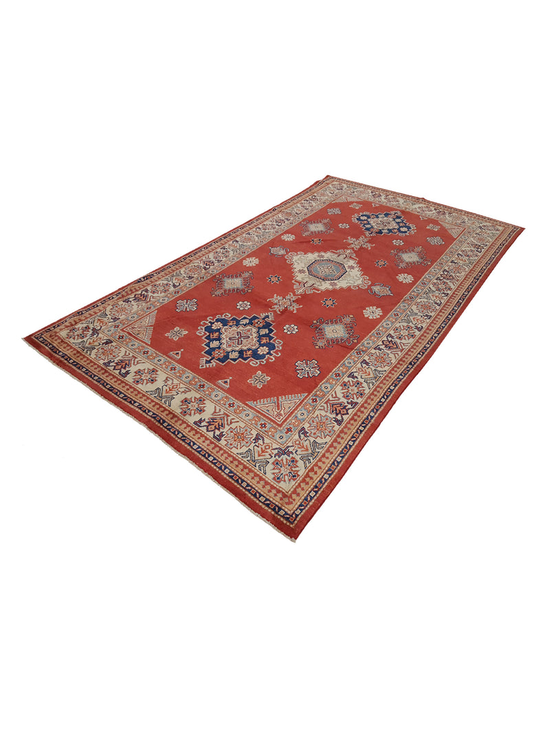 Pacific Kazak 17094 Red Ivory Traditional Hand Knotted Rug