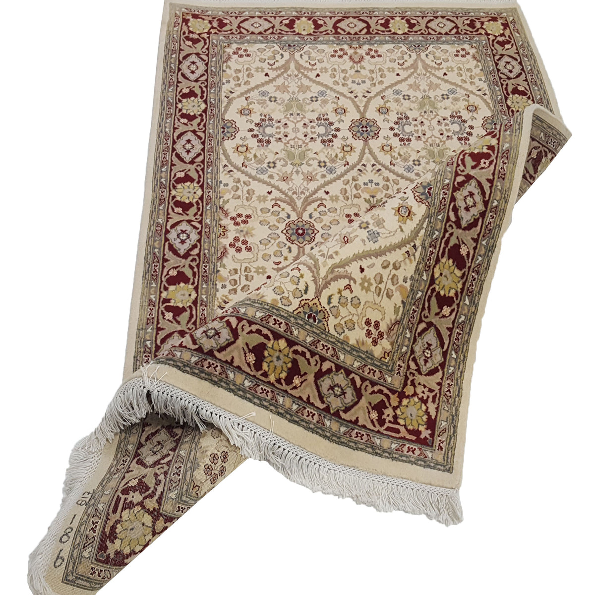 Pacific Tabriz-Pk 17106 Ivory Red Transitional Hand Knotted Rug