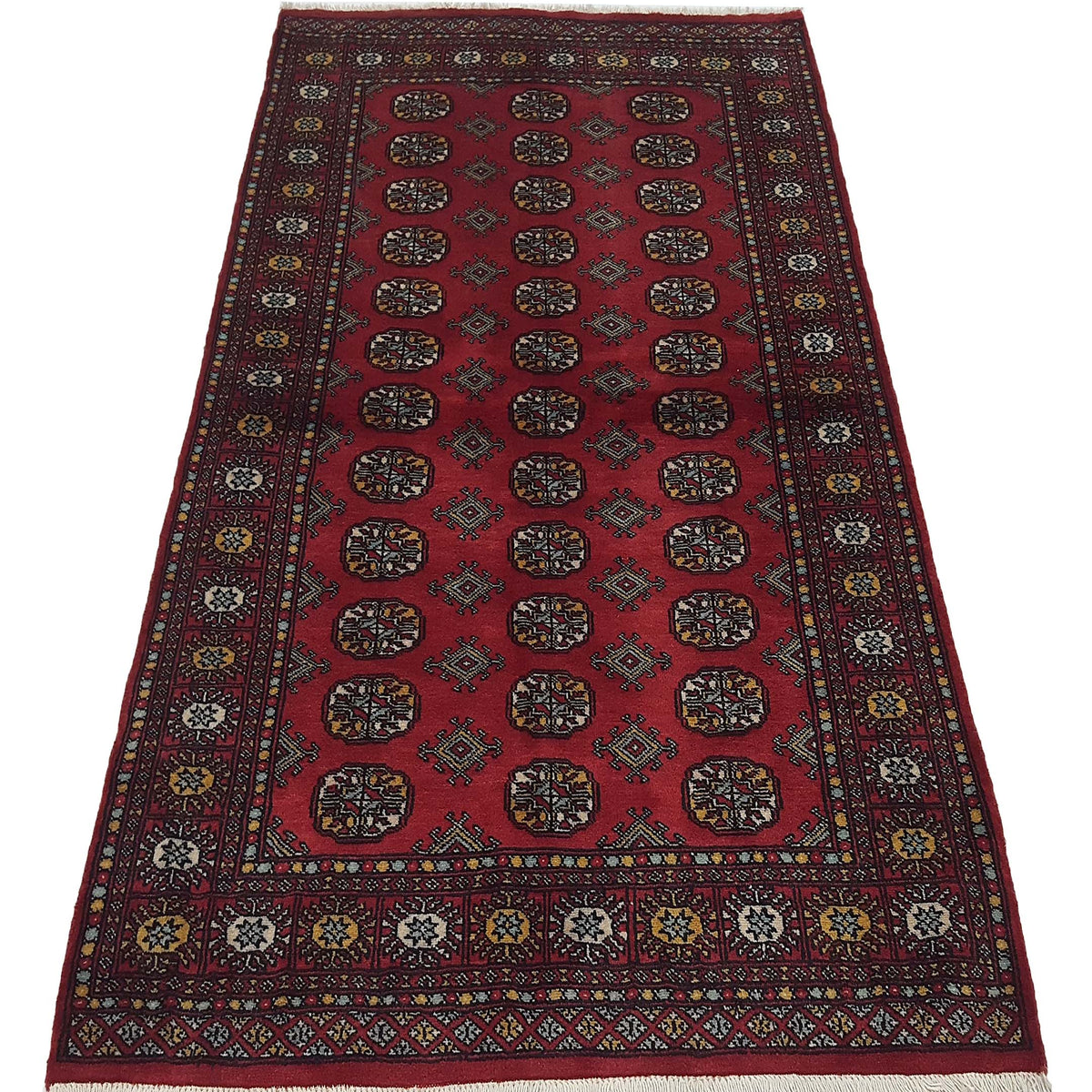 Pacific Bokhara 17109 Orange Red Traditional Hand Knotted Rug