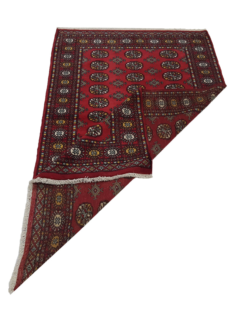 Pacific Bokhara 17109 Orange Red Traditional Hand Knotted Rug