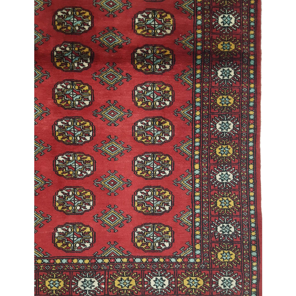 Pacific Bokhara 17109 Orange Red Traditional Hand Knotted Rug
