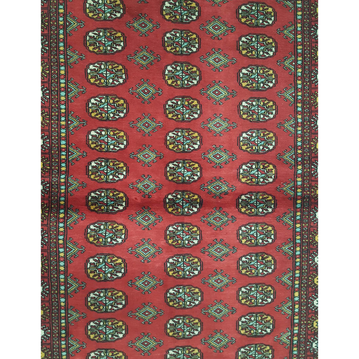 Pacific Bokhara 17109 Orange Red Traditional Hand Knotted Rug