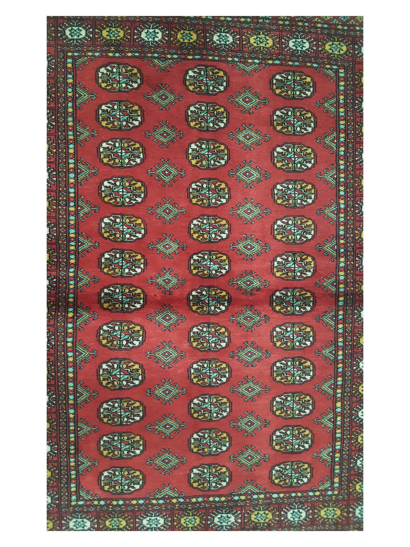 Pacific Bokhara 17109 Orange Red Traditional Hand Knotted Rug