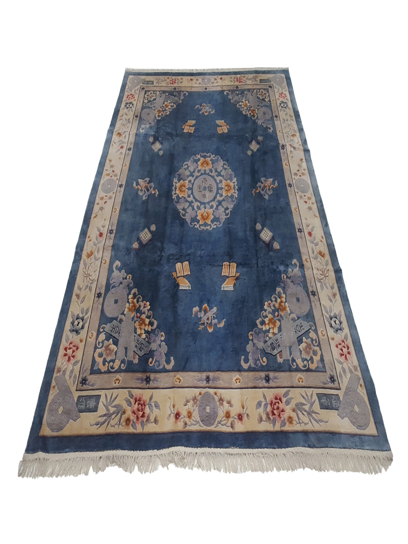 Pacific Peking 17111 Blue Ivory Traditional Hand Knotted Rug