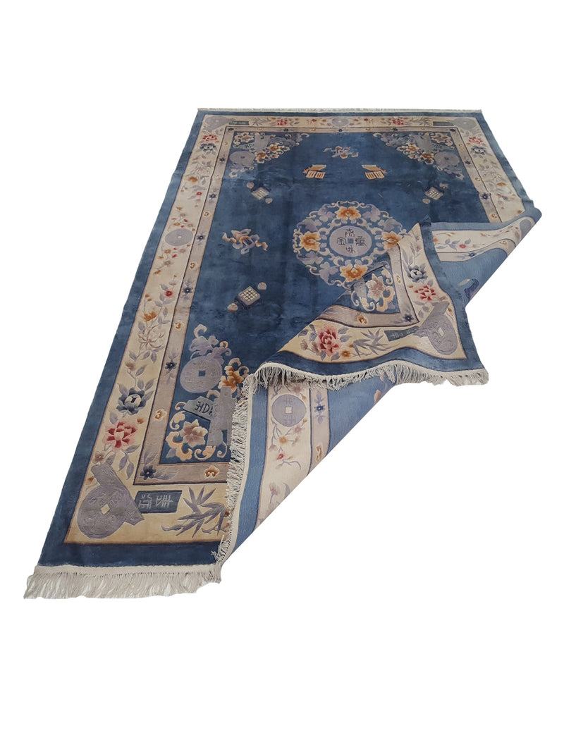 Pacific Peking 17111 Blue Ivory Traditional Hand Knotted Rug