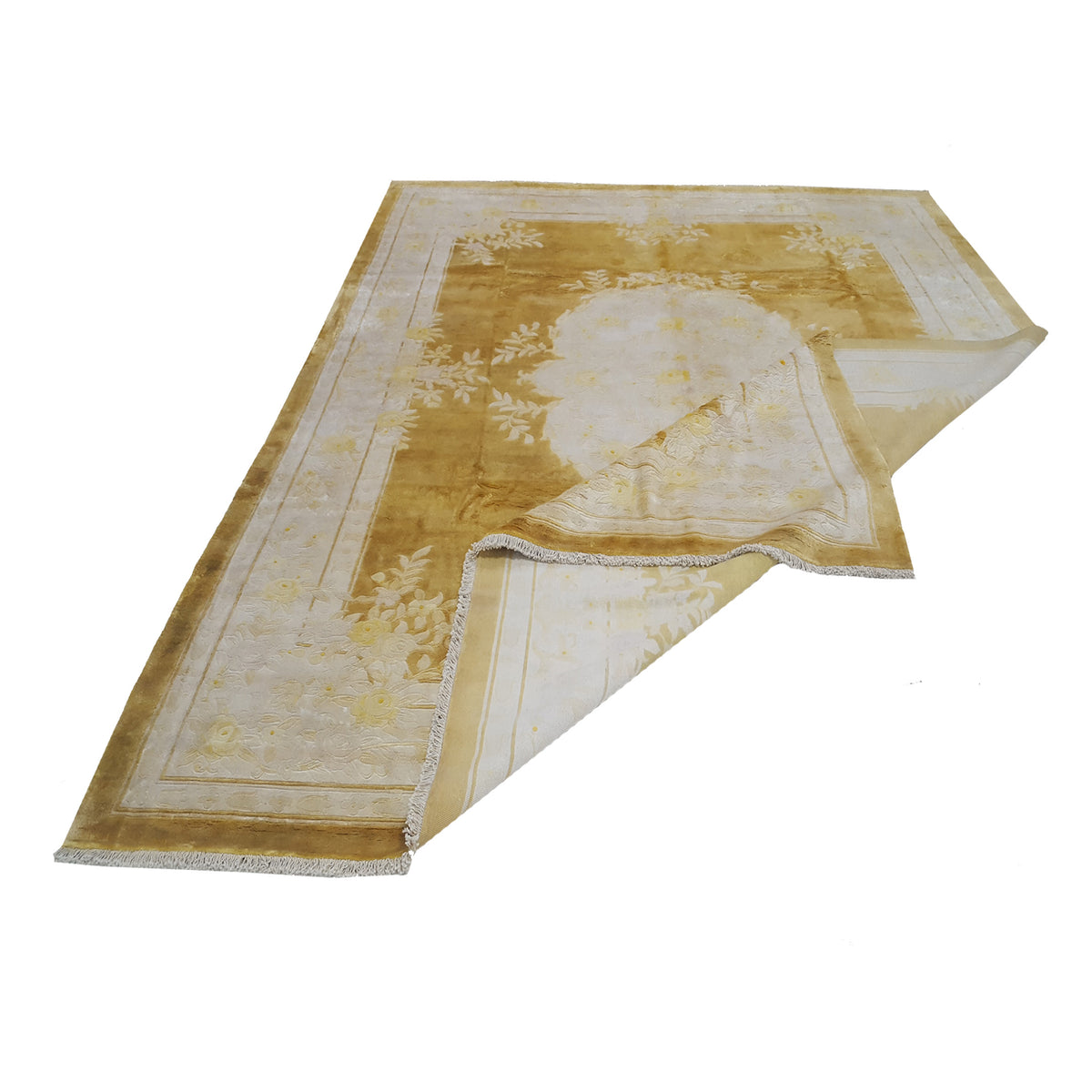 Pacific Peking 17112 Yellow Ivory Transitional Hand Knotted Rug