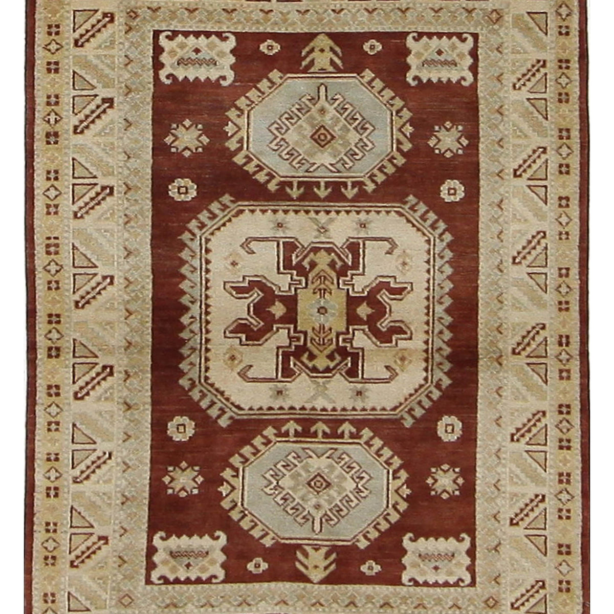 Pacific Kazak  Burgundy Beige Traditional