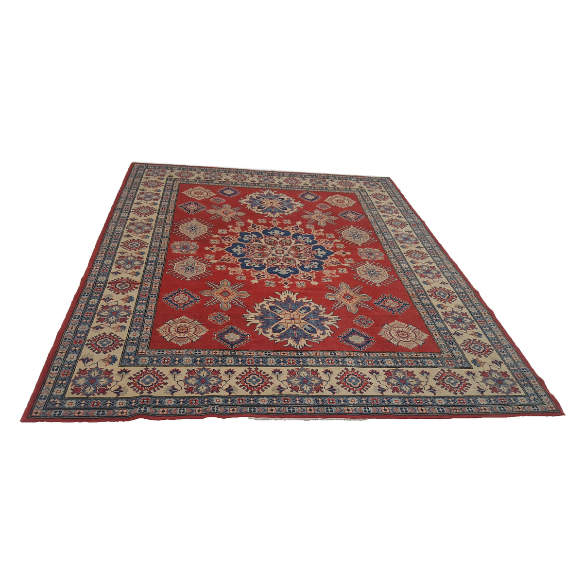 Pacific Kazak 17137 Red Ivory Traditional Hand Knotted Rug