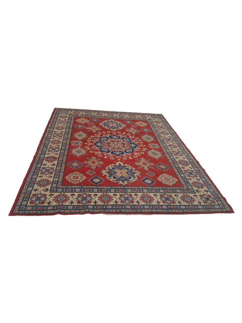 Pacific Kazak 17137 Red Ivory Traditional Hand Knotted Rug