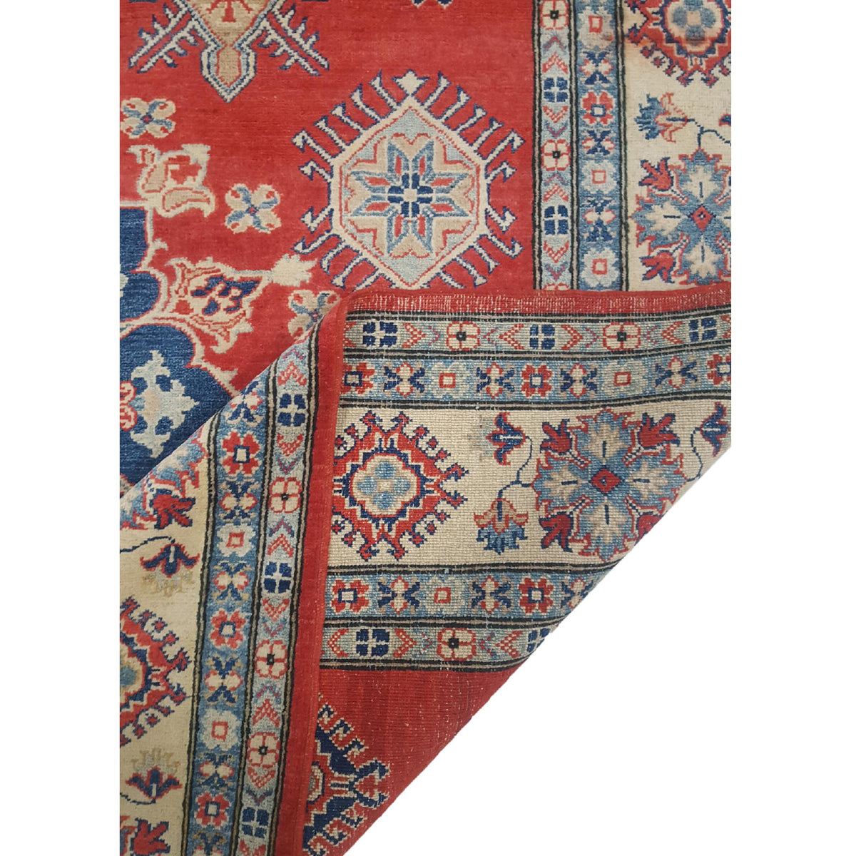 Pacific Kazak 17137 Red Ivory Traditional Hand Knotted Rug