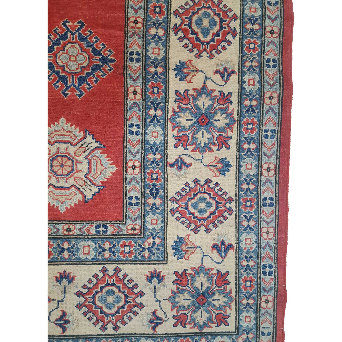 Pacific Kazak 17137 Red Ivory Traditional Hand Knotted Rug