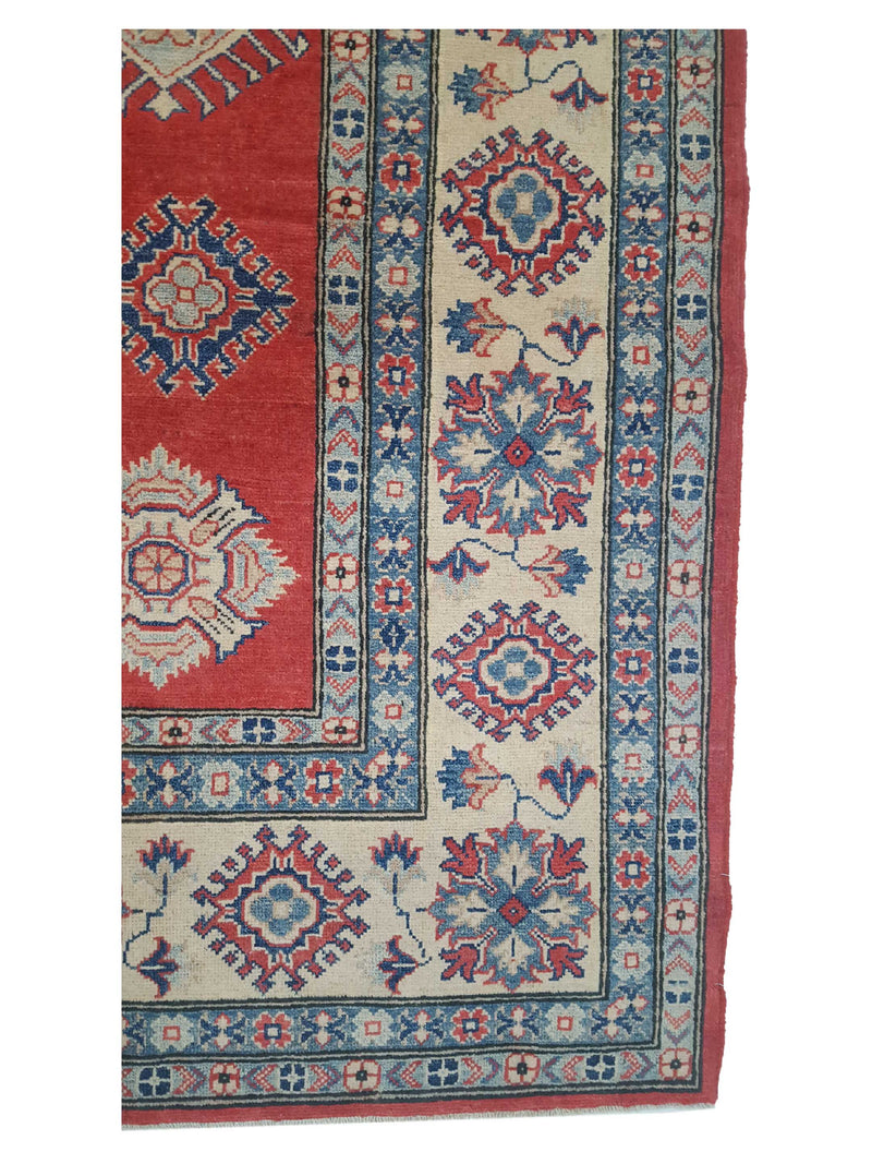 Pacific Kazak 17137 Red Ivory Traditional Hand Knotted Rug