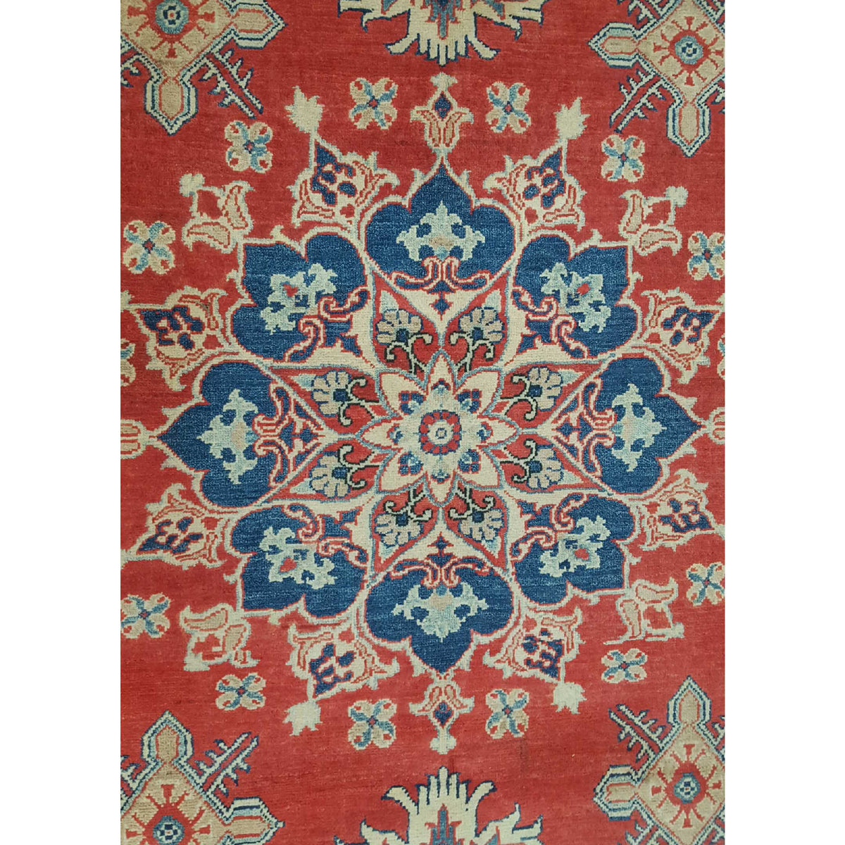 Pacific Kazak 17137 Red Ivory Traditional Hand Knotted Rug