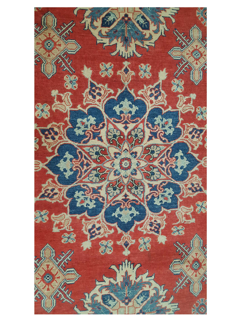 Pacific Kazak 17137 Red Ivory Traditional Hand Knotted Rug
