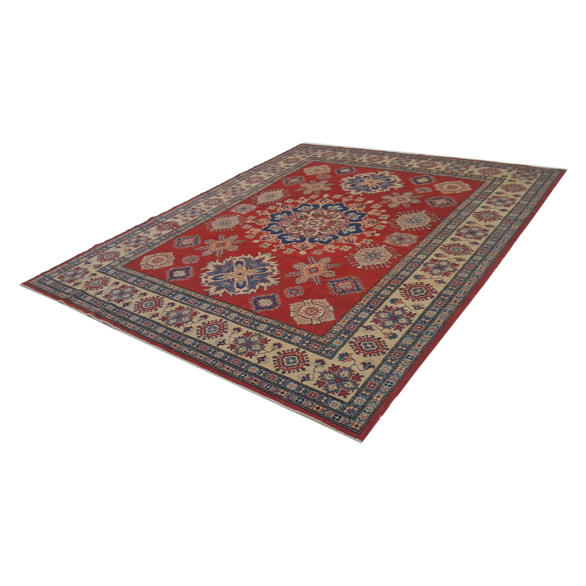 Pacific Kazak 17137 Red Ivory Traditional Hand Knotted Rug
