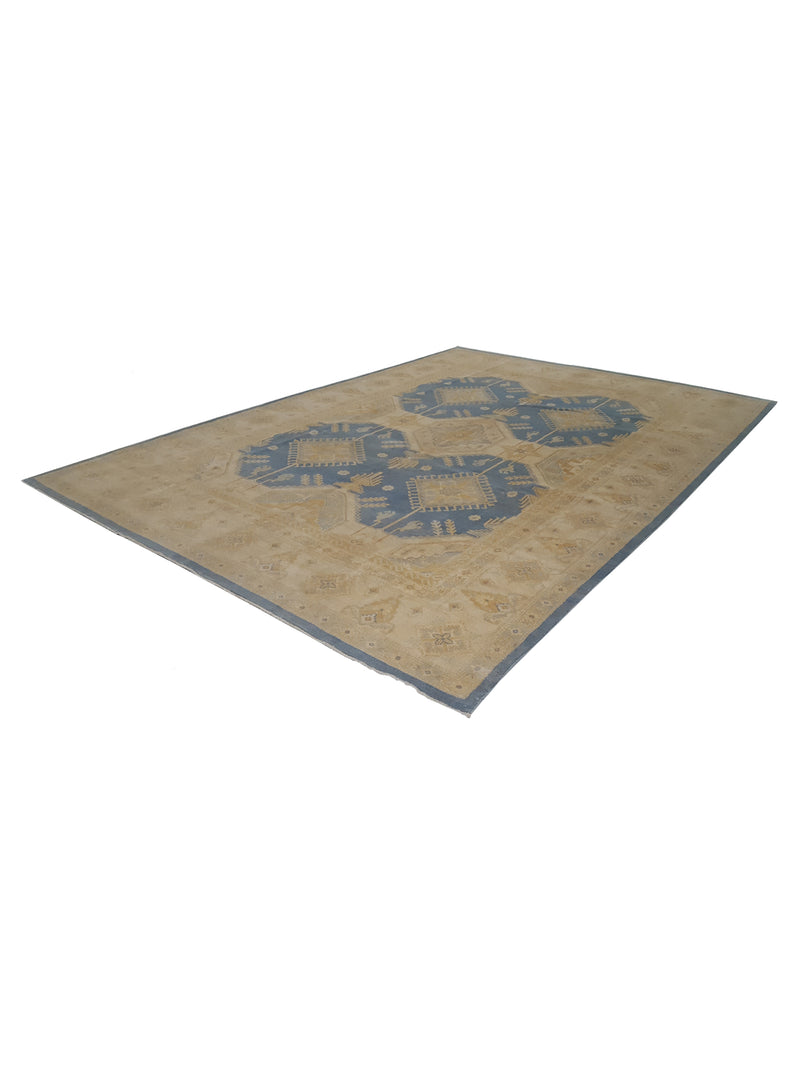 Pacific Kazak 17144 Lt.Blue Ivory Traditional Hand Knotted Rug