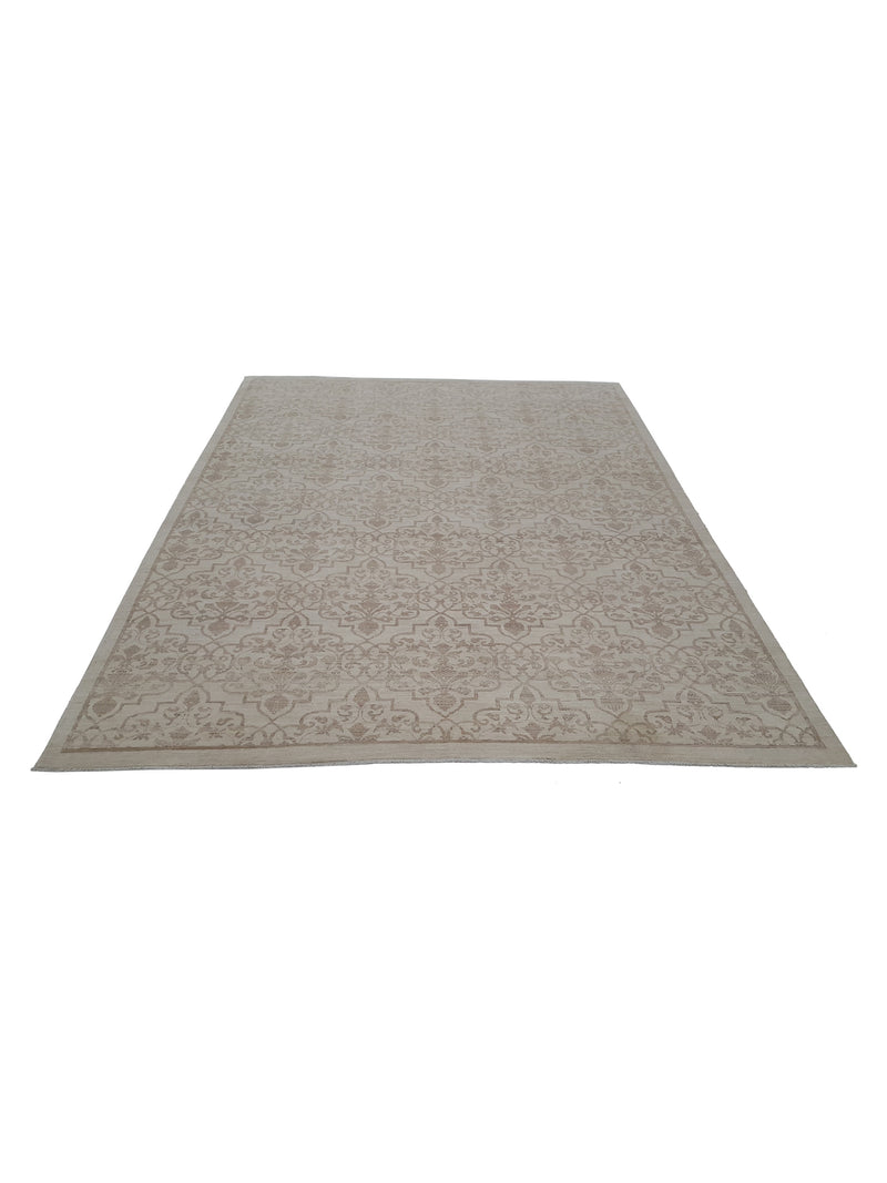 Pacific Farahan 17148 Ivory Ivory Transitional Hand Knotted Rug
