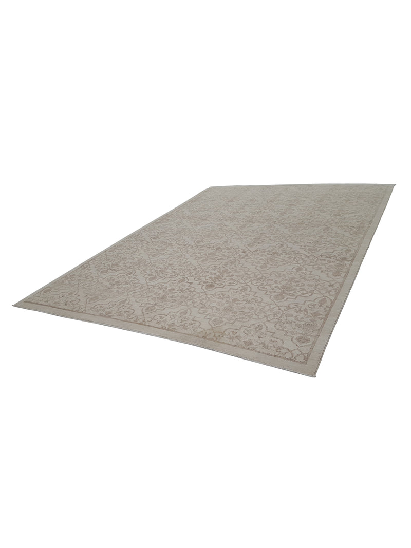 Pacific Farahan 17148 Ivory Ivory Transitional Hand Knotted Rug