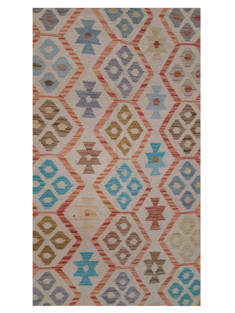 Aura Kilim 17162 Yellow Multi Kilim Hand Woven Rug